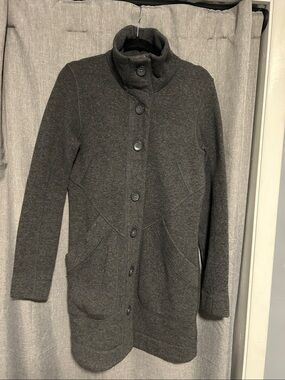 Marmot Maddie Charcoal Gray Wool-Blend Sweater Jacket